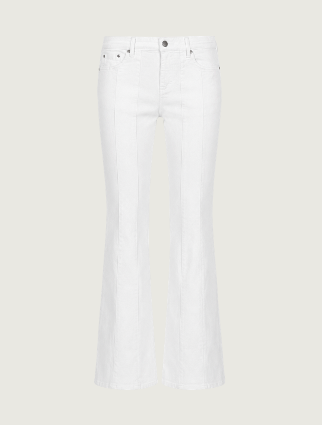 Scully Women's White Paneled Bell Bottom Jeans