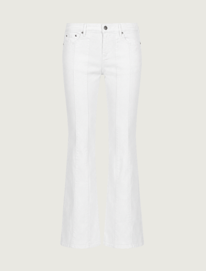 Scully Women's White Paneled Bell Bottom Jeans