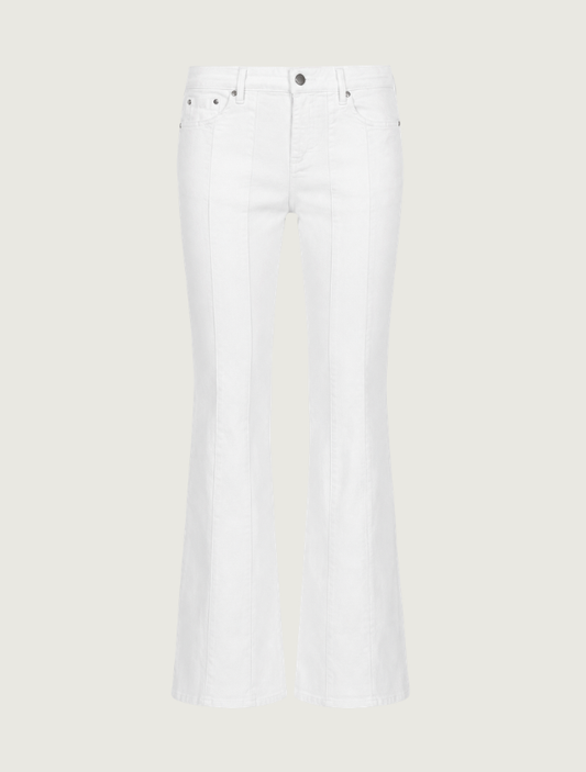 Scully Women's White Paneled Bell Bottom Jeans
