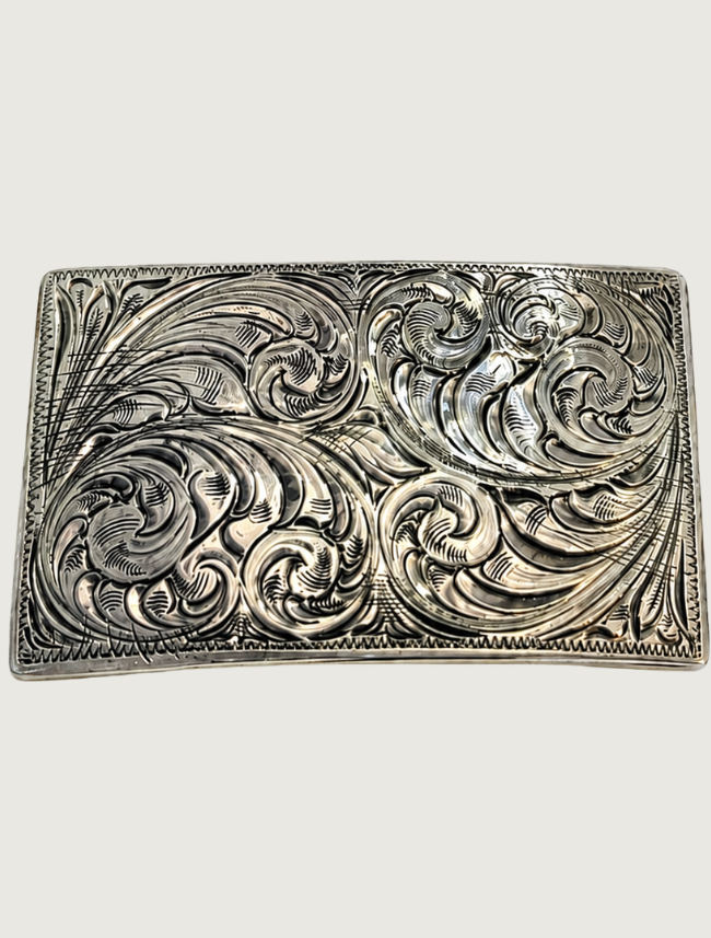 Clint Orms Zavala 1800 Sterling Engraved Belt Buckle