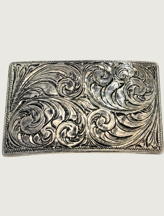 Clint Orms Zavala 1800 Sterling Engraved Belt Buckle