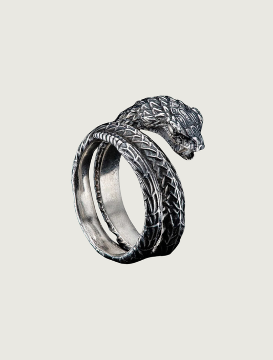 William Henry 'Mehen' Sculpted Sterling Silver Snake Ring