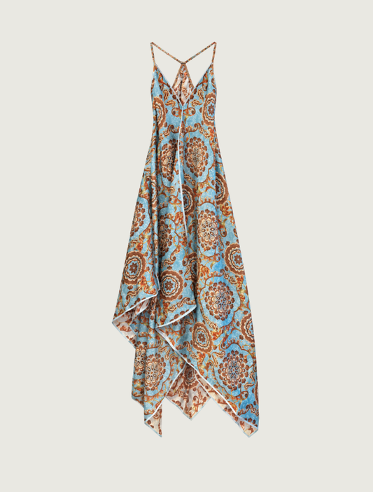 Stacy Bradley Design Sapphire Tapestry Scarf Dress