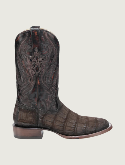 Corral Men's Chocolate Embroidery Woven Alligator Cowboy Boots