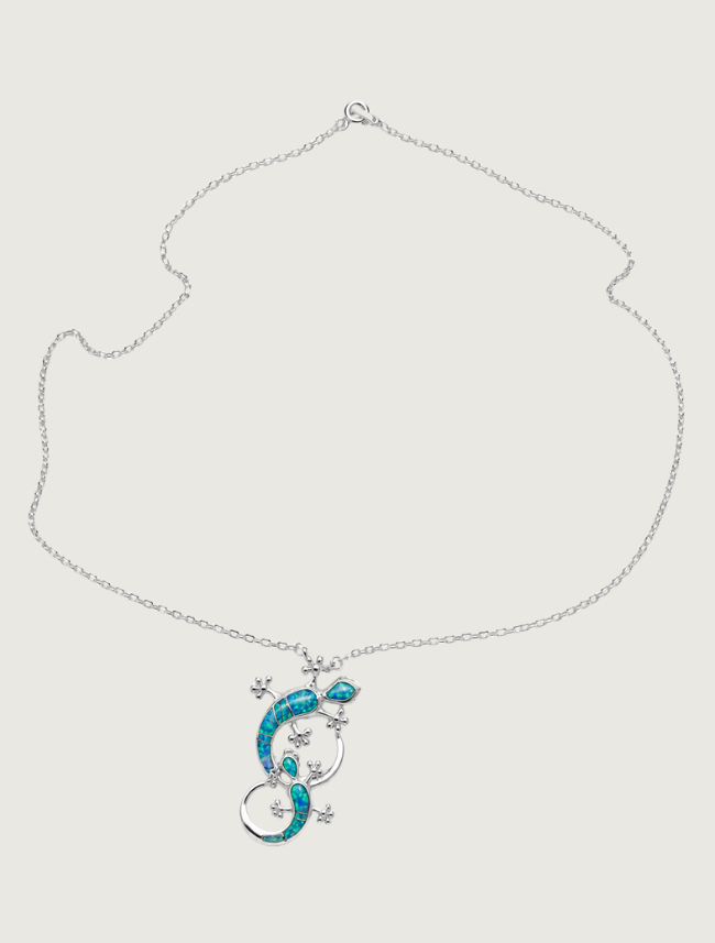 Elaine Sherman Sterling Silver Mama Lizard Pendant