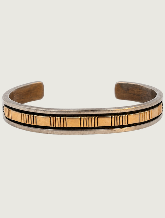 Bruce Morgan 14K Gold & Sterling Silver Cuff Bracelet