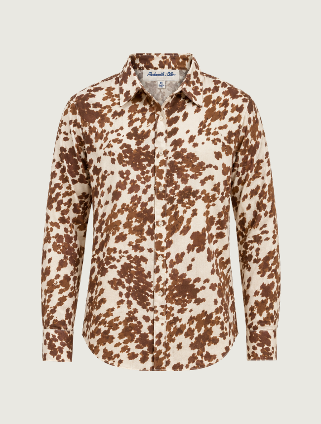Panhandle Slim Women's Cowhide Print Button Down Shirt