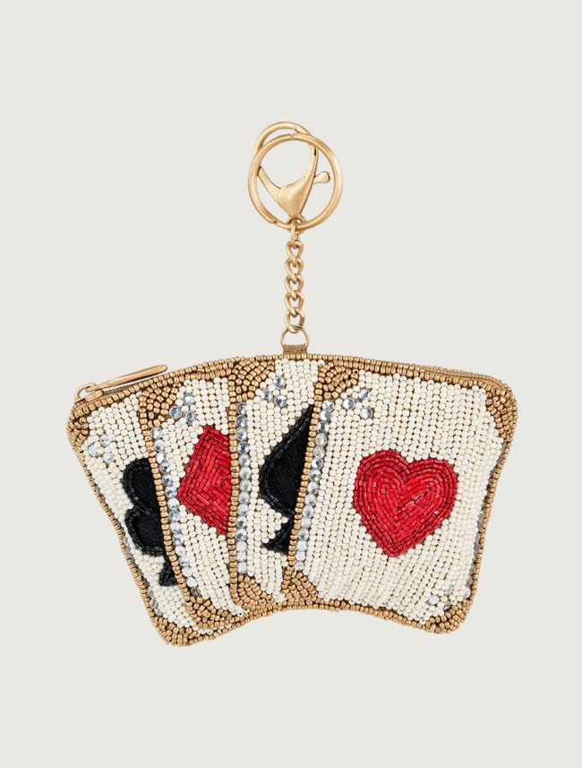 Mary Frances Let's Play Playing Card Coin Purse