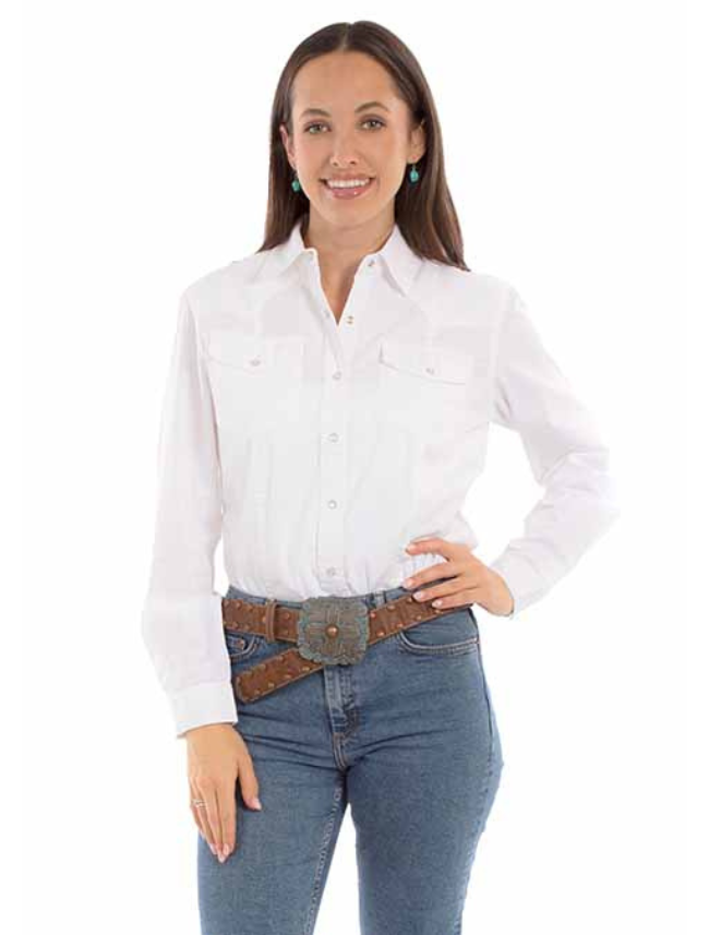 Scully Women's Plain Western Snap Front Shirt