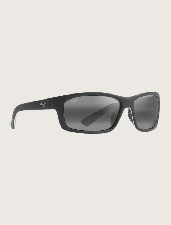Maui Jim Kanaio Coast in Neutral Grey / Matte Soft Black with White and Blue