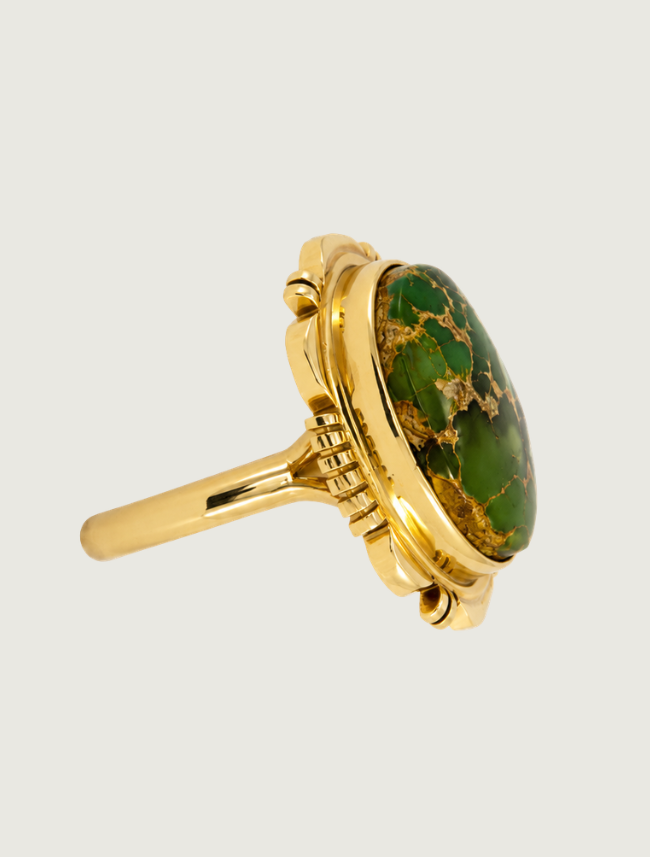 14K YG Carico Lake TQ Ring