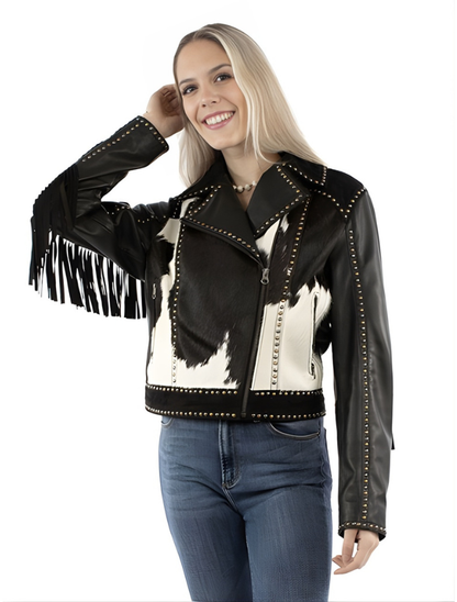 Mavericks Women's Studs & Cowhide Leather Jacket