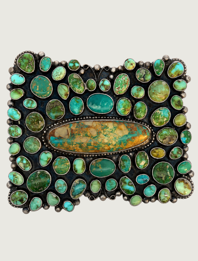 Sterling Silver Turquoise Belt Buckle