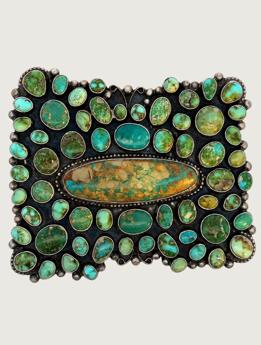 Sterling Silver Turquoise Belt Buckle