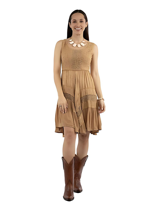 Scully Women's Short Embroidered Western Dress