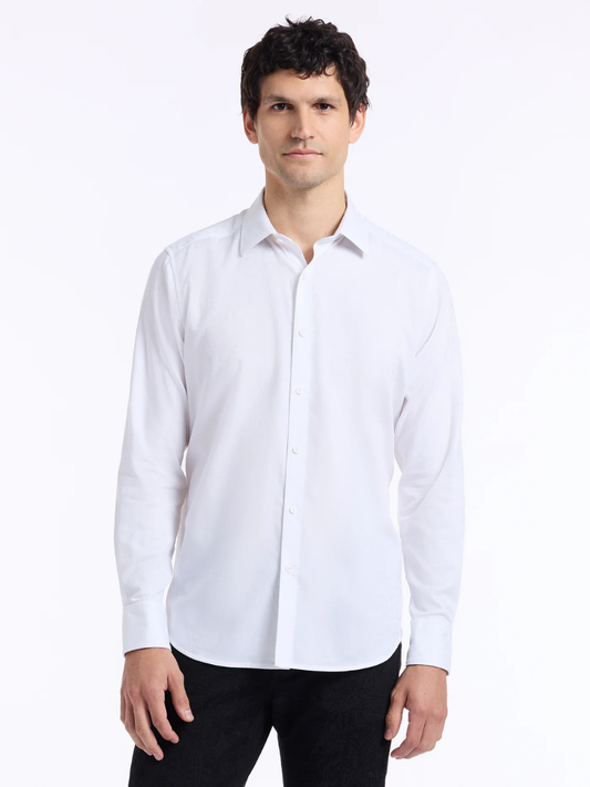 Robert Graham Hudson Long Sleeve Woven Shirt in White