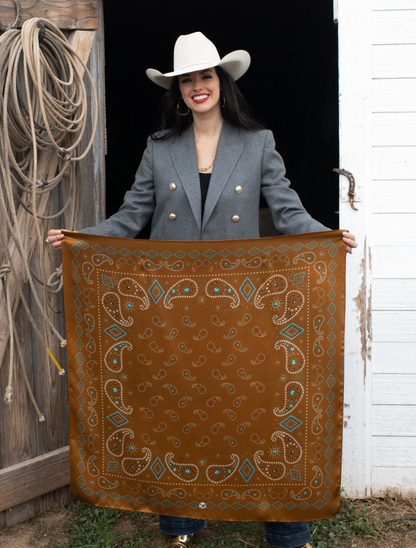Fringe Scarves "Pretty Paisley" Silk Scarf