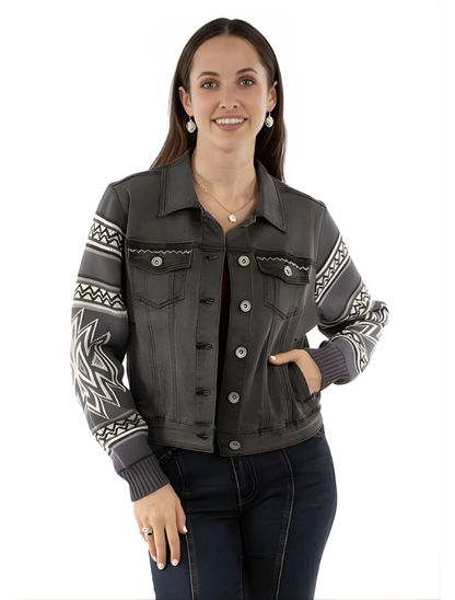 Scully Women's Sweater Sleeve Denim Jacket