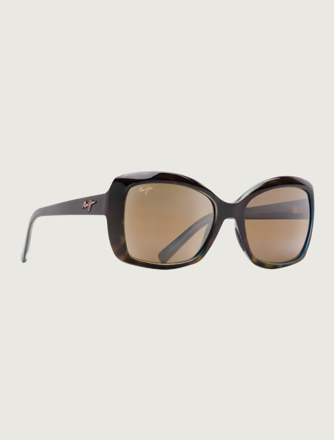 Maui Jim Orchid sunglasses in Tortoise with Peacock / HCL Bronze — quarter view