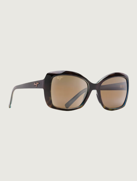 Maui Jim Orchid sunglasses in Tortoise with Peacock / HCL Bronze — quarter view