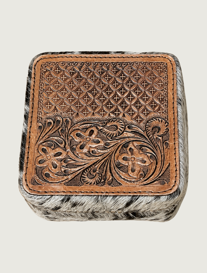Mavericks Cowhide & Tooled Leather Jewelry Case