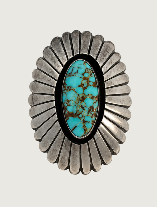 P. Begay Sterling Silver & Turquoise Ring