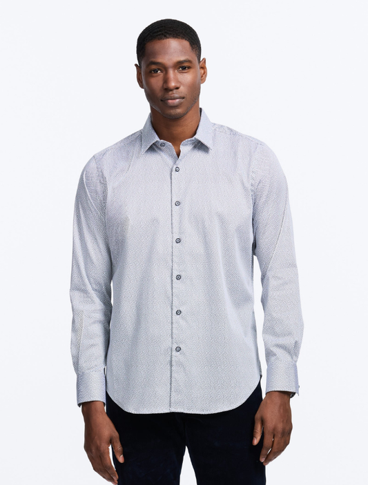 Robert Graham Men's Cheslyn Long Sleeve Button Down Knit Shirt
