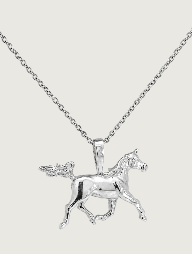 Kabana Rhodium-Plated Sterling Silver Horse Pendant