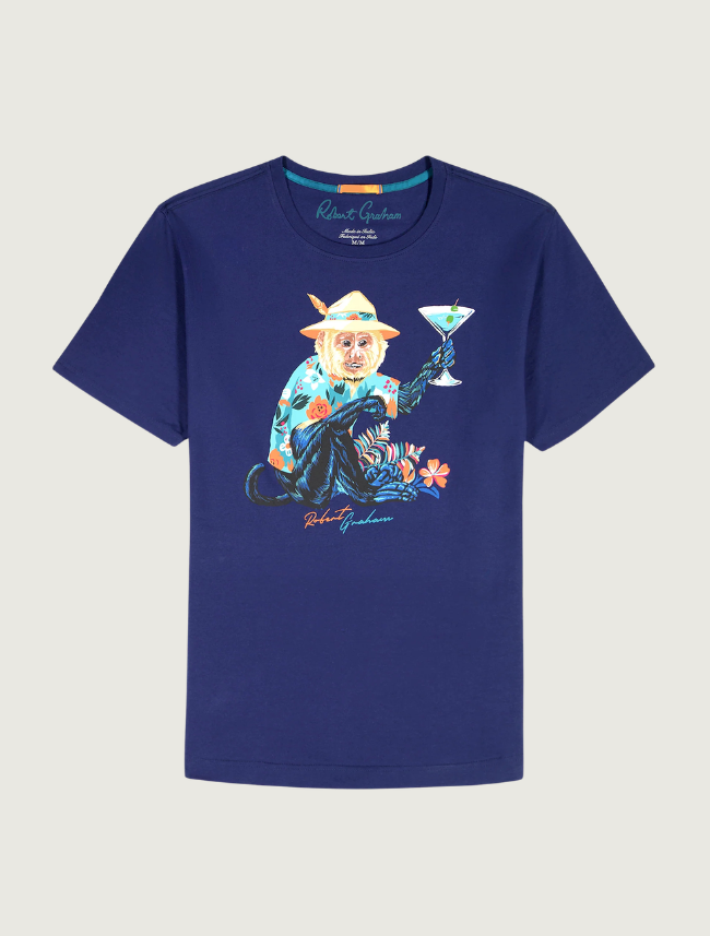 Robert Graham Men's Monkey Vacation Short Sleeve T-Shirt