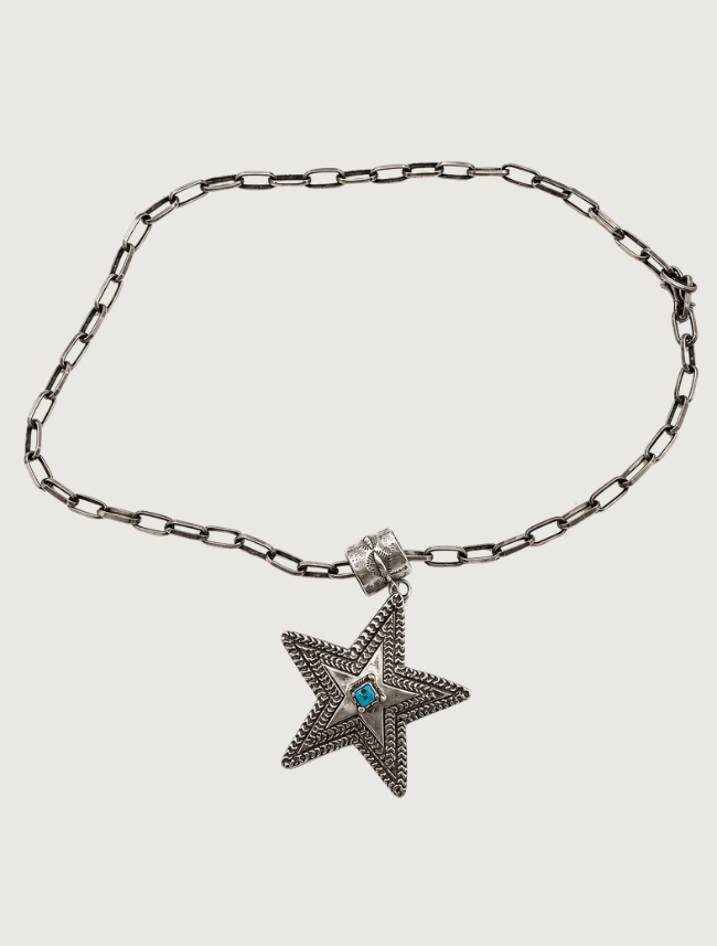 June Delgarito Sterling Silver & Turquoise Pendant