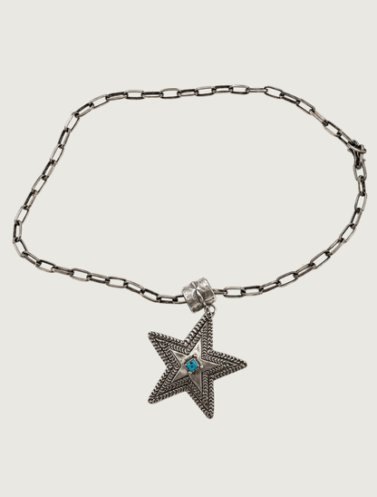 June Delgarito Sterling Silver & Turquoise Pendant