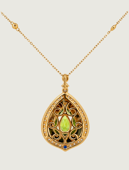 14K Yellow Gold Peridot Necklace