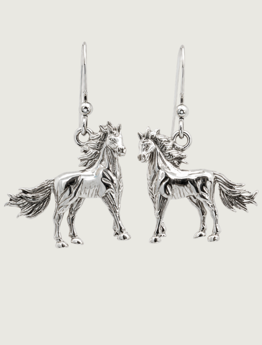 Kabana Sterling Silver Horse Earrings