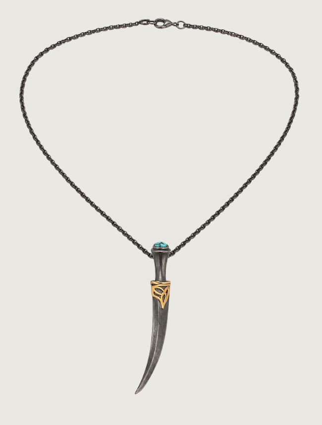 Sterling Silver & Turquoise Pendant Necklace
