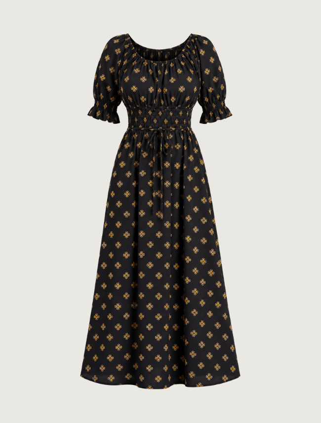 Stetson Four Winds Print Peasant Dress