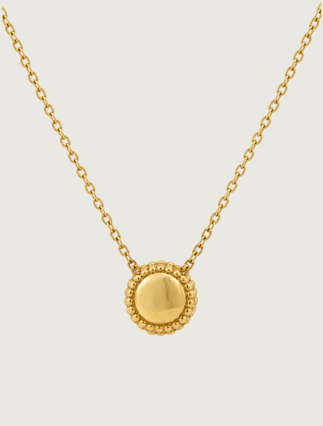 18K Yellow Gold Malachite Necklace