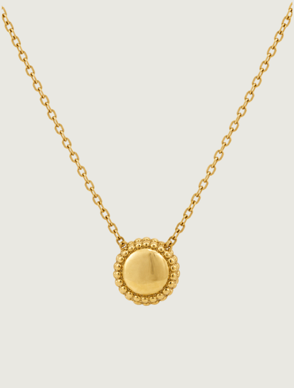 18K Yellow Gold Malachite Necklace
