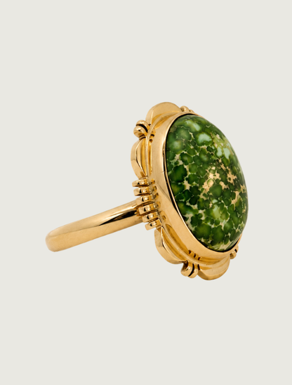 14K YG Carico Lake TQ Ring