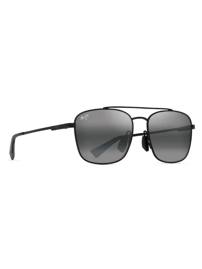 Maui Jim Pīwai Asian Fit in Matte Black with Grey / Neutral Grey