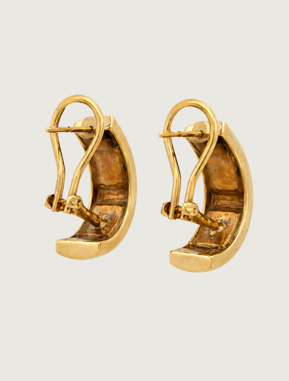 14K Yellow Gold Carico Lake Turquoise Earrings