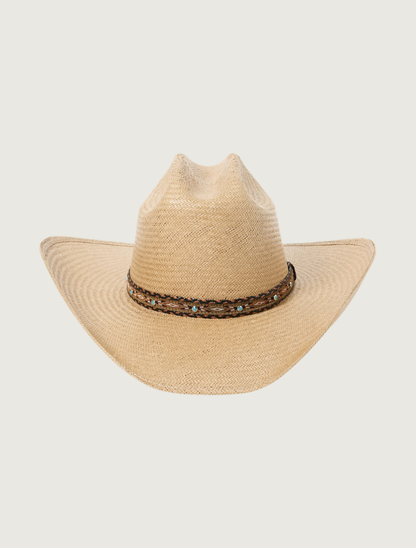 Stetson Ashby shantung straw cowboy hat — front view