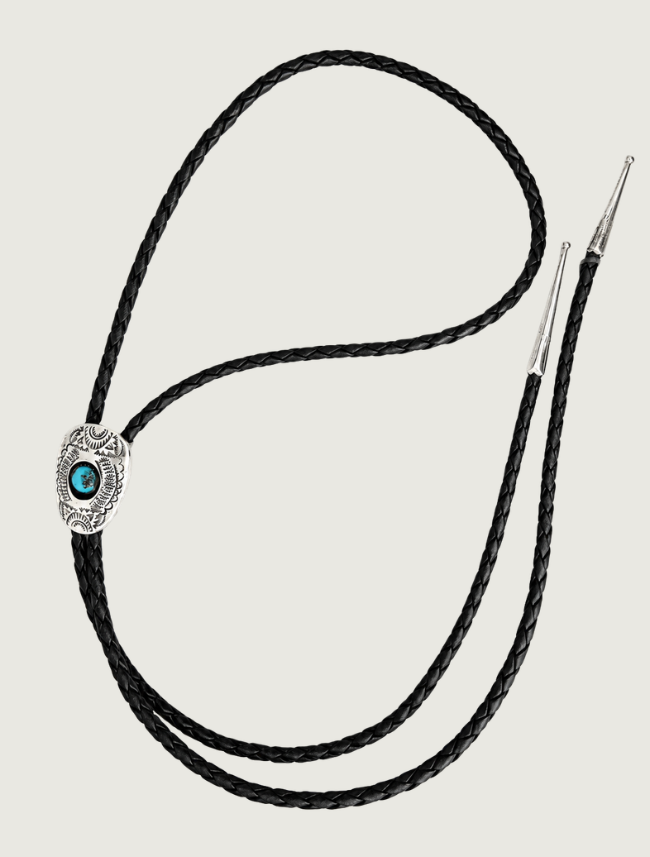 Jolene Begay Sterling Silver & Turquoise Bolo Tie