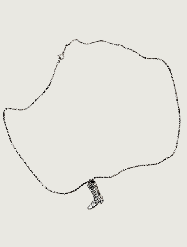 Kabana Sterling Silver Alligator Skin Boot Pendant