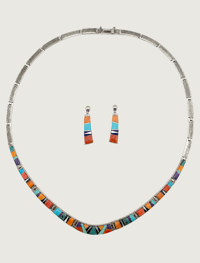 Valerie Yazzie Medium Inlay Necklace Set