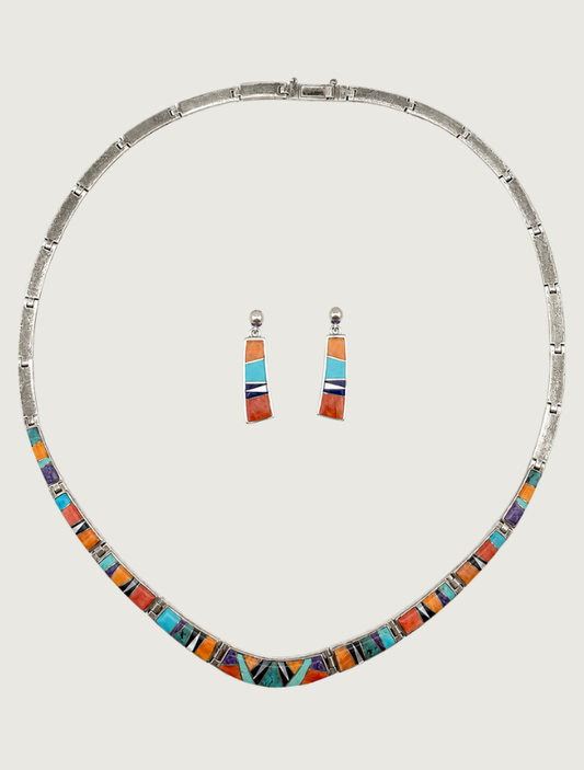 Valerie Yazzie Medium Inlay Necklace Set