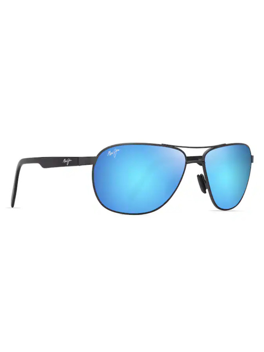 Maui Jim Castles in Matte Dark Ruthenium / Blue Hawaii