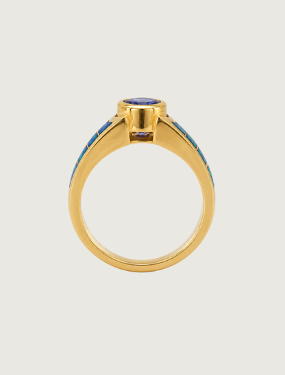 14K YG TZ/OP Ring (TZ: 2.18ct)