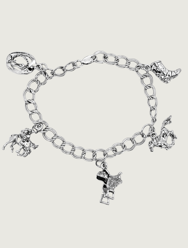 Kabana Sterling Silver Western Charm Bracelet