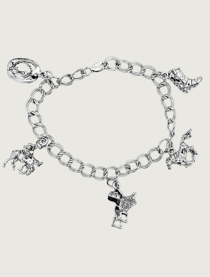 Kabana Sterling Silver Western Charm Bracelet