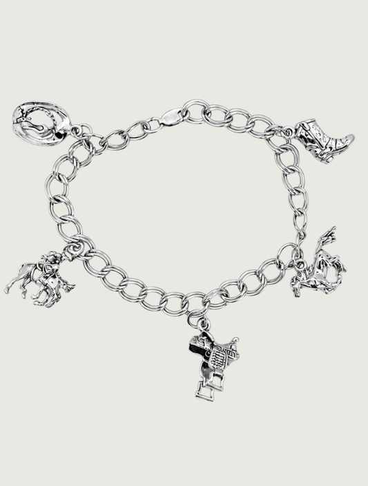 Kabana Sterling Silver Western Charm Bracelet
